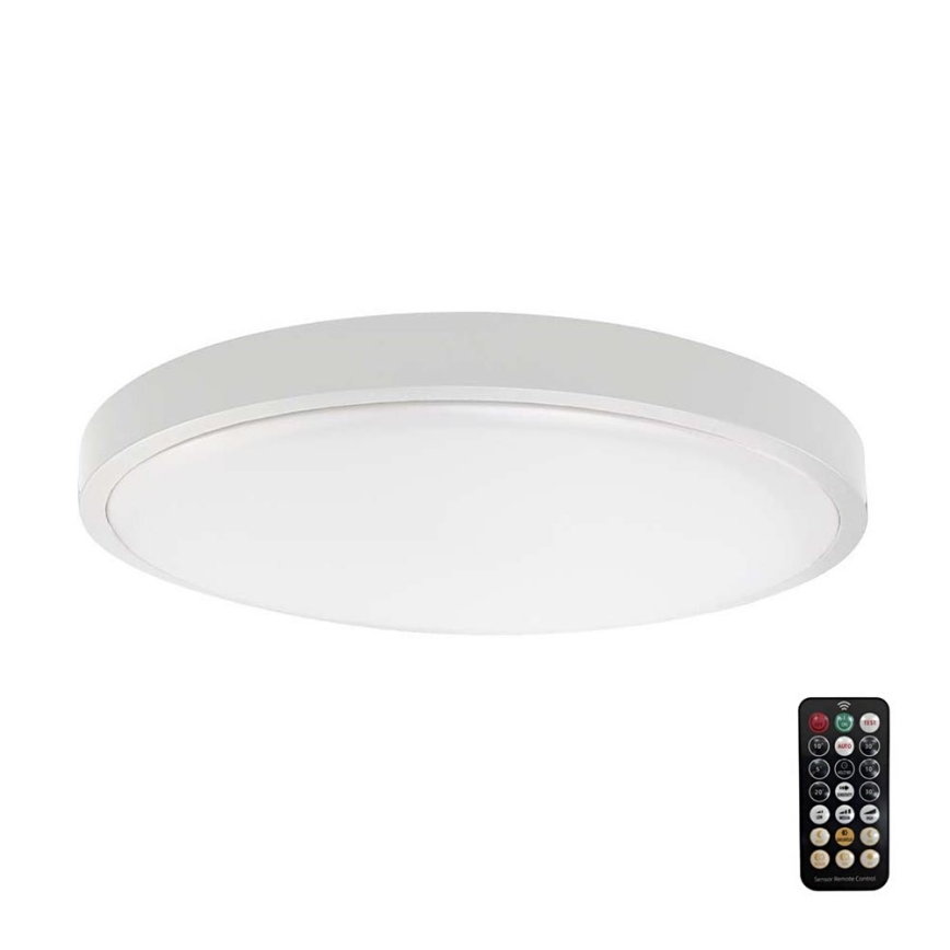 LED Badezimmer-Deckenleuchte mit Sensor SAMSUNG CHIP LED/24W/230V IP44 4000K Ø 35 cm Weiß + Fernbedienung