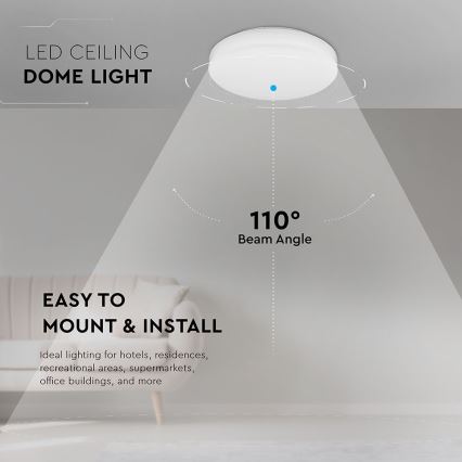 LED Badezimmer-Deckenleuchte SAMSUNG CHIP LED/15W/230V 20cm 3000K IP44