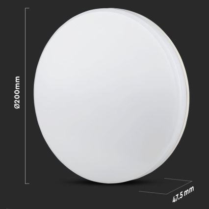LED Badezimmer-Deckenleuchte SAMSUNG CHIP LED/15W/230V 20cm 3000K IP44