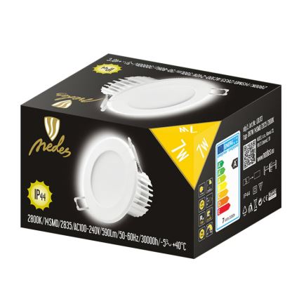 Nedes LDL113 - LED Bad-Deckenleuchte LED/7W/230V 2800K weiß