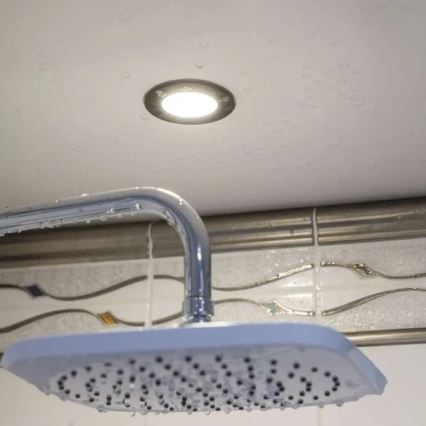 LED Badezimmer-Einbauleuchte LORI LED/4,5W/230V IP65 2700/4000K Ø 8,5 cm Schwarz