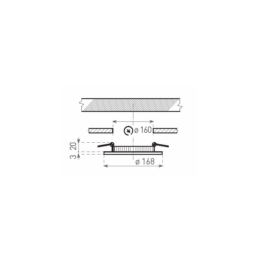 LED-Badezimmer-Einbauleuchte VEGA LED/12W/230V 2800K IP44