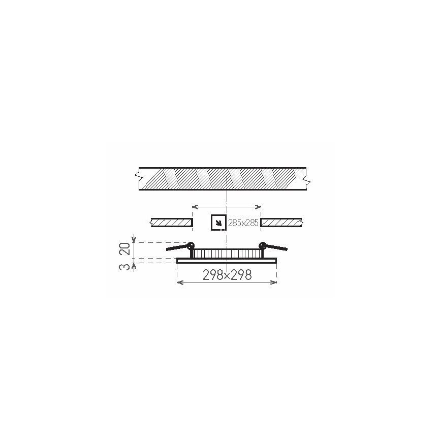 LED-Badezimmer-Einbauleuchte VEGA LED/24W/230V 2800K 29,8 cm IP44 Schnee weiß