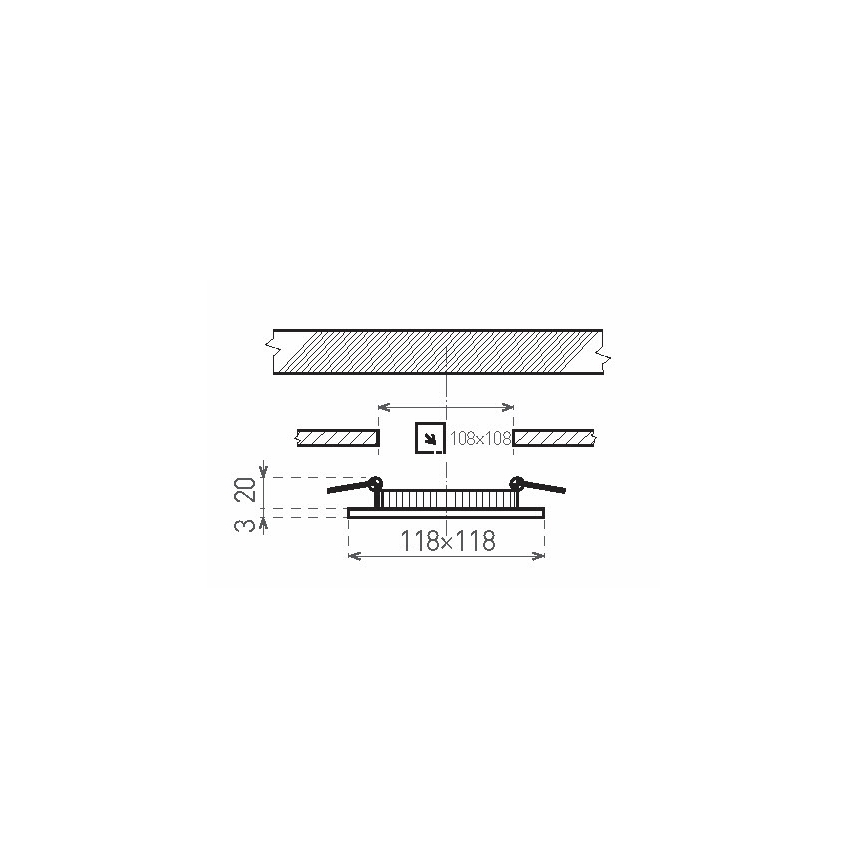 LED Badezimmer-Einbauleuchte VEGA LED/6W/230V 3800K 11,8 cm IP44