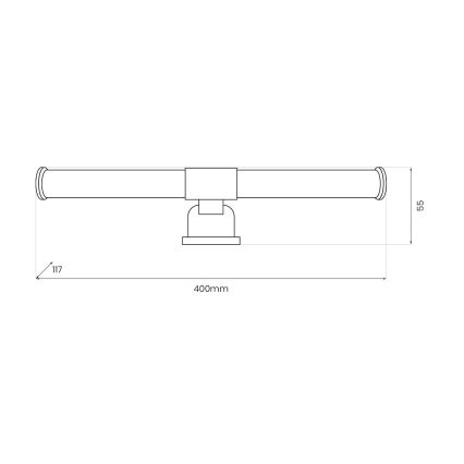 LED-Badezimmer-Spiegelleuchte APA LED/6W/230V 40 cm IP44 Hochglanz-Chrom