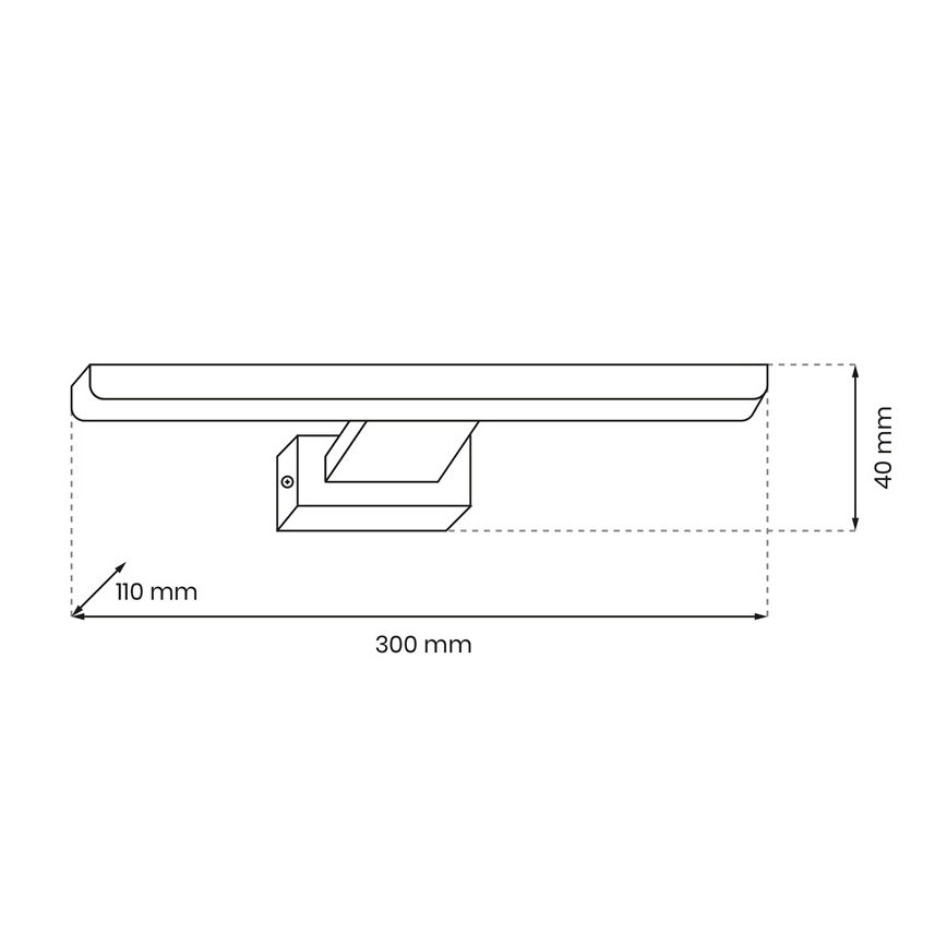 LED-Badezimmer-Wandleuchte SHINE LED/7W/230V 30 cm IP44 glänzender Chrom