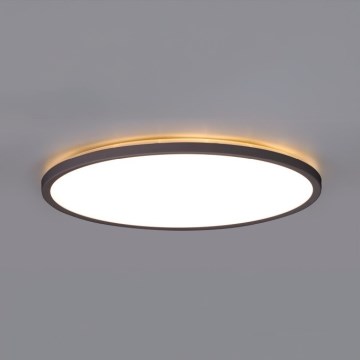 LED-Badezimmerleuchte mit Bewegungs- und Dämmerungssensor NIVERA LED/12W/230V IP54 3000/4000/6000K d 22,5 cm schwarz + Fernbedienung