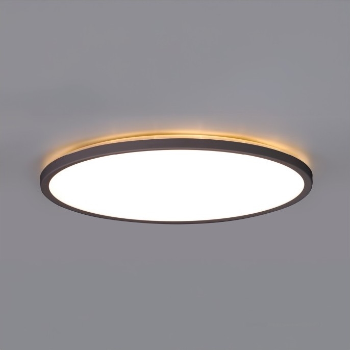 LED Badezimmerleuchte mit Bewegungs- und Dämmerungssensor NIVERA LED/12W/230V IP54 3000/4000/6000K Ø 22,5 cm schwarz + Fernbedienung
