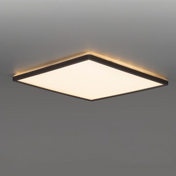 LED-Badezimmerleuchte mit Bewegungs- und Dämmerungssensor NIVERA LED/18W/230V IP54 3000/4000/6000K 30x30 cm schwarz + Fernbedienung