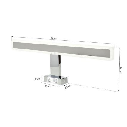 LED Badezimmerspiegelbeleuchtung RAIN LED/10W/230V IP44