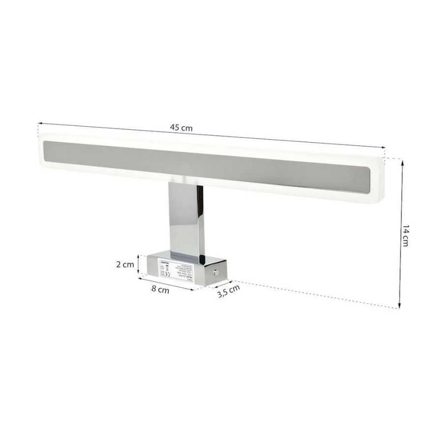 LED Badezimmerspiegelbeleuchtung RAIN LED/10W/230V IP44