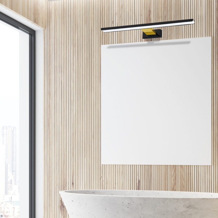 LED-Badezimmerspiegelbeleuchtung SHINE LED/13,8W/230V 60 cm IP44 schwarz/gold