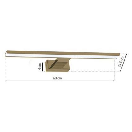 LED-Badezimmer-Spiegelleuchte SHINE LED/13,8W/230V IP44 Messing