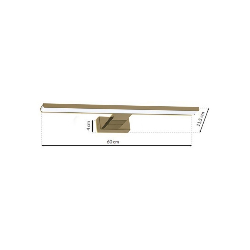 LED-Badezimmer-Spiegelleuchte SHINE LED/13,8W/230V IP44 Messing