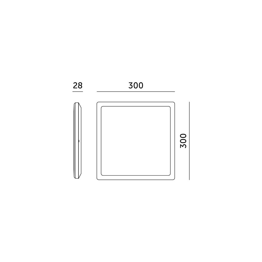 LED Badezimmerleuchte mit Bewegungs- und Dämmerungssensor NIVERA LED/24W/230V IP54 3000/4000/6000K 30x30 cm Weiß + Fernbedienung