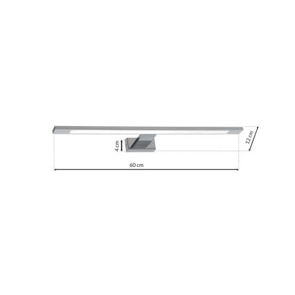 LED-Badspiegelleuchte SHINE LED/12W/230V 60 cm IP44, hochglänzender Chrom