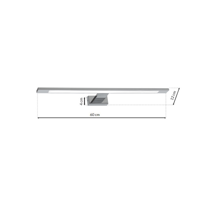 LED-Badspiegelleuchte SHINE LED/12W/230V 60 cm IP44, hochglänzender Chrom