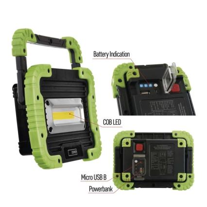 LED COB Aufladbarer Strahler LED/3,7V 3000 mAh IP44
