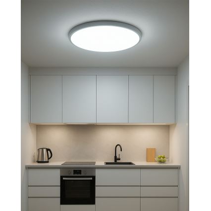 LED-Deckenleuchte 40 W, 230 V, 3000/4000/6500 K, Ø 50 cm, weiß