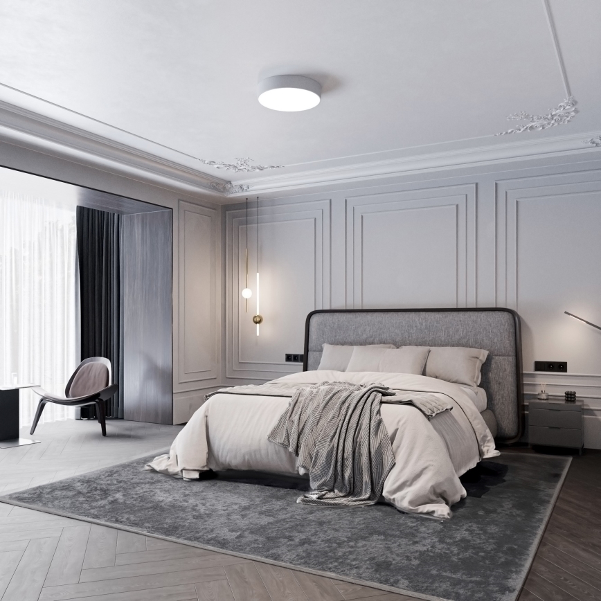 LED-Deckenleuchte CLEO LED/24W/230V 3000K Ø 30 cm grau