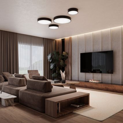 LED-Deckenleuchte CLEO LED/43W/230V 3000K Ø 40 cm Schwarz