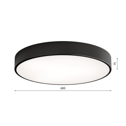 LED-Deckenleuchte CLEO LED/69W/230V 4000K Ø 60 cm Schwarz