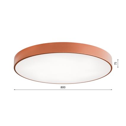 LED Deckenleuchte CLEO LED/96W/230V 3000K Ø 80 cm Kupferfarben