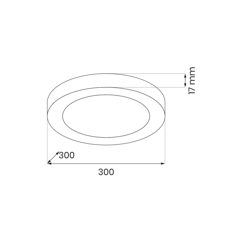 LED-Deckenleuchte EVORA LED/24W/230V 3000/4000/6000K Ø 30 cm schwarz