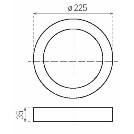 LED-Deckenleuchte FENIX LED/18W/230V 2800K Ø 22,5 cm