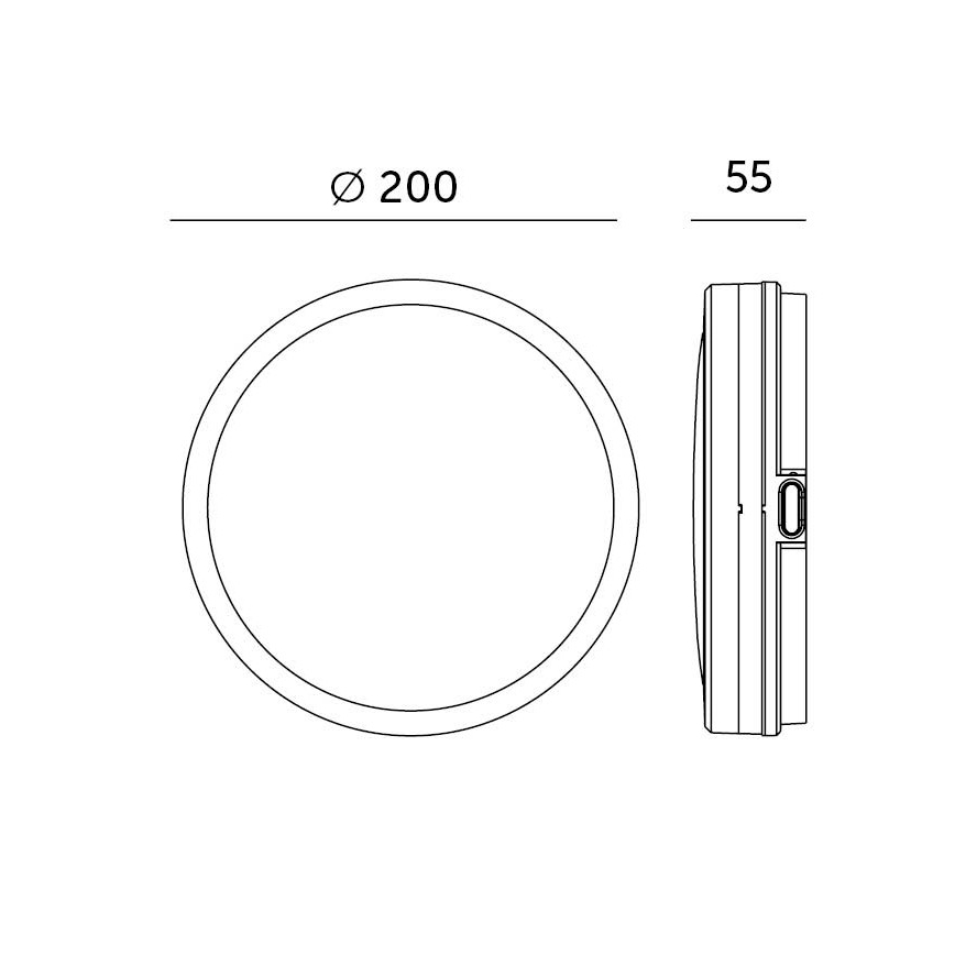 LED-Deckenleuchte für Badezimmer LED/12W/230V 3000/4000/6500K IP65 d 20 cm weiß