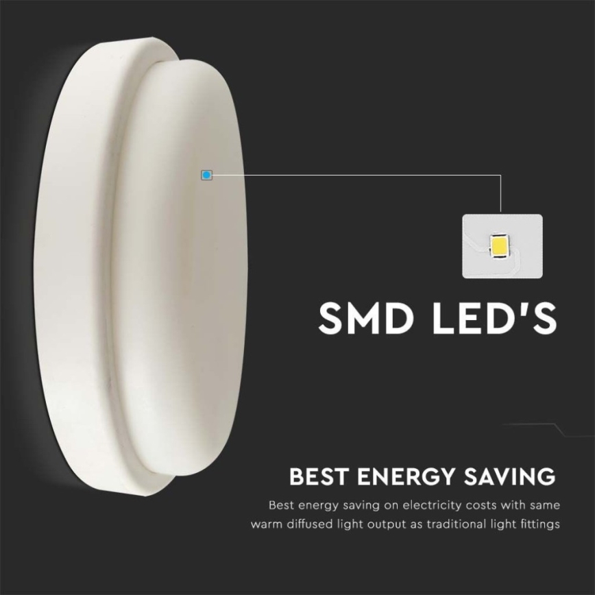 LED-Deckenleuchte für Badezimmer LED/18W/230V 6500K IP54 d 19,5 cm