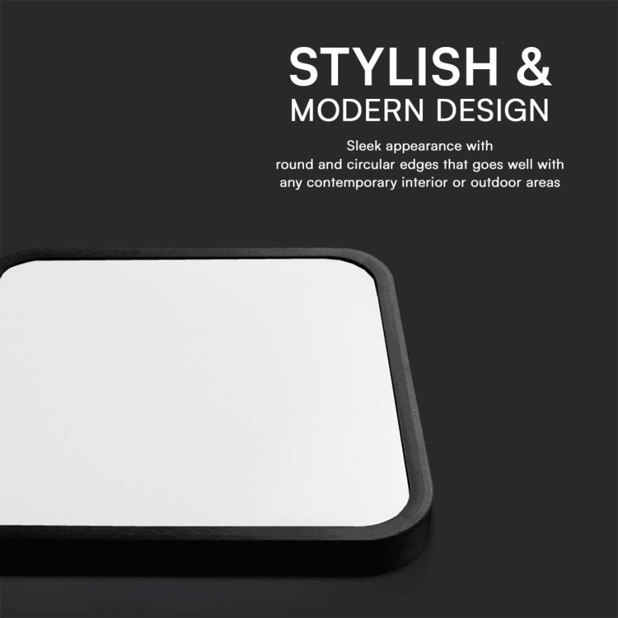 LED-Deckenleuchte für Badezimmer LED/24W/230V 3000K IP44 29,5x29,5 cm schwarz