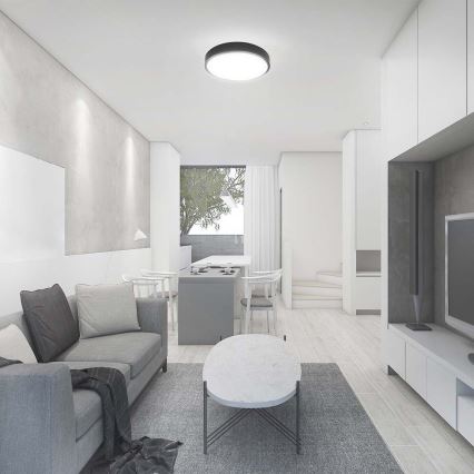 LED-Deckenleuchte für Badezimmer LED/24W/230V 4000K IP44 d 29,5 cm schwarz