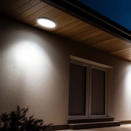 LED-Deckenleuchte für Badezimmer LED/24W/230V 4000K IP44 d 29,5 cm schwarz