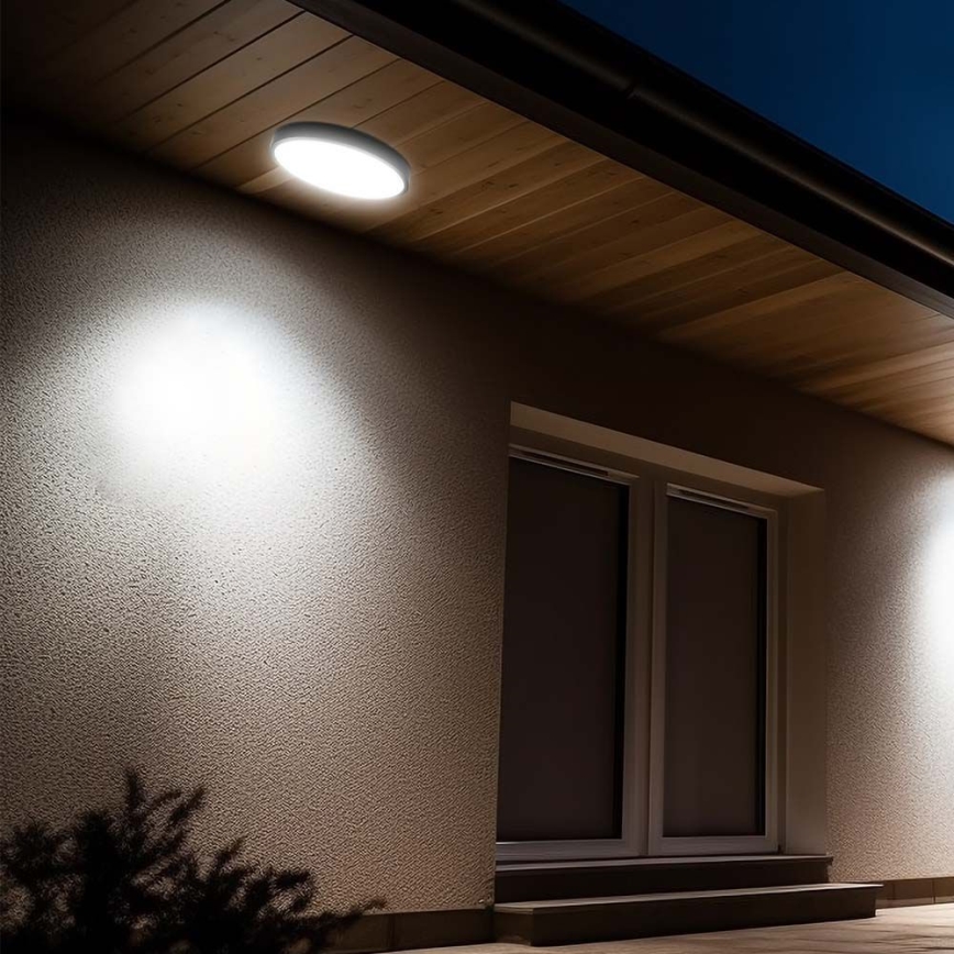 LED-Deckenleuchte für Badezimmer LED/24W/230V 4000K IP44 d 29,5 cm schwarz