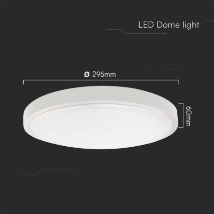 LED-Deckenleuchte für Badezimmer LED/24W/230V 4000K IP44 d 29,5 cm weiß