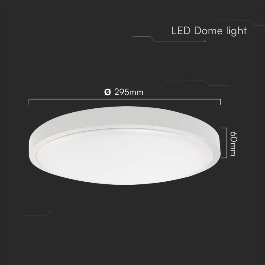 LED-Deckenleuchte für Badezimmer LED/24W/230V 4000K IP44 d 29,5 cm weiß