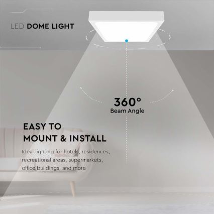 LED-Deckenleuchte für Badezimmer LED/30W/230V 4000K IP44 42x42 cm weiß