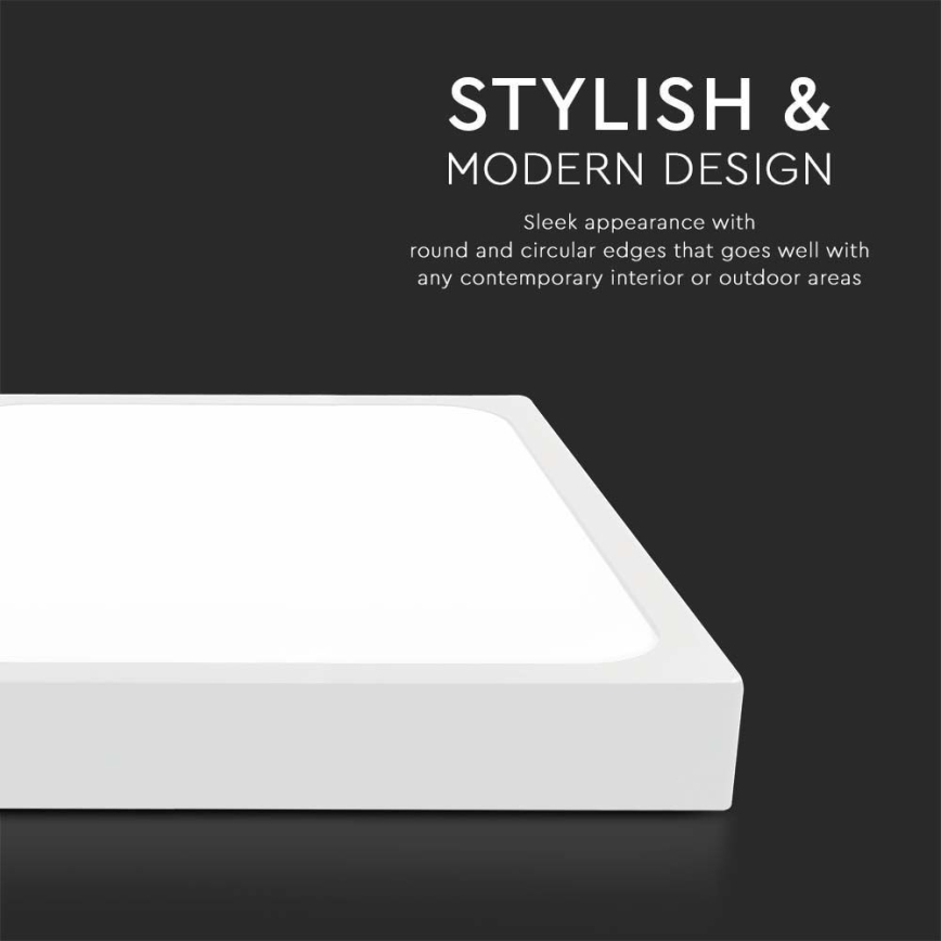 LED-Deckenleuchte für Badezimmer LED/30W/230V 4000K IP44 42x42 cm weiß