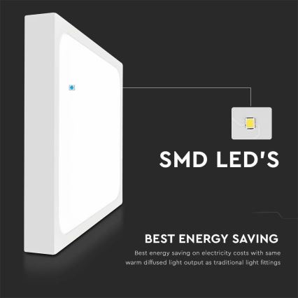 LED-Deckenleuchte für Badezimmer LED/30W/230V 4000K IP44 42x42 cm weiß