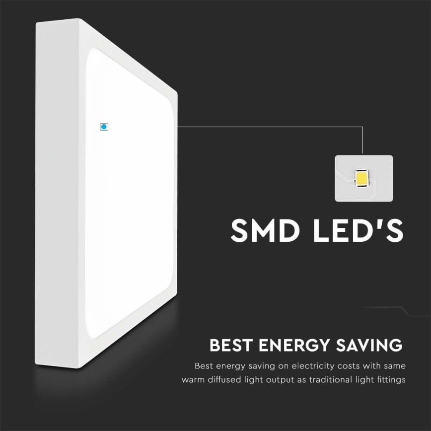 LED-Deckenleuchte für Badezimmer LED/30W/230V 4000K IP44 42x42 cm weiß