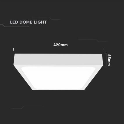 LED-Deckenleuchte für Badezimmer LED/30W/230V 4000K IP44 42x42 cm weiß