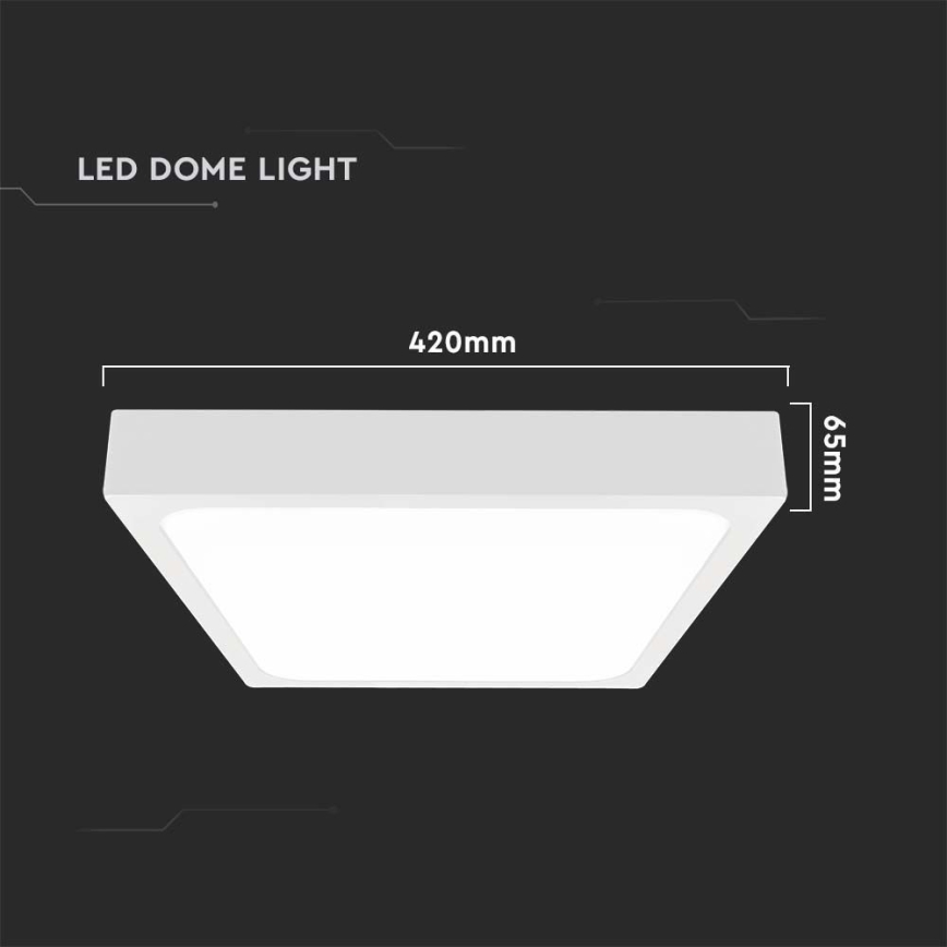 LED-Deckenleuchte für Badezimmer LED/30W/230V 4000K IP44 42x42 cm weiß