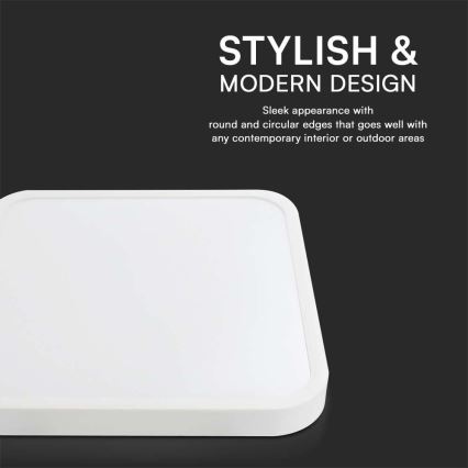 LED-Deckenleuchte für Badezimmer LED/48W/230V 4000K IP44 42x42 cm weiß