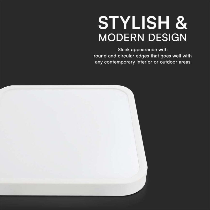 LED-Deckenleuchte für Badezimmer LED/48W/230V 4000K IP44 42x42 cm weiß