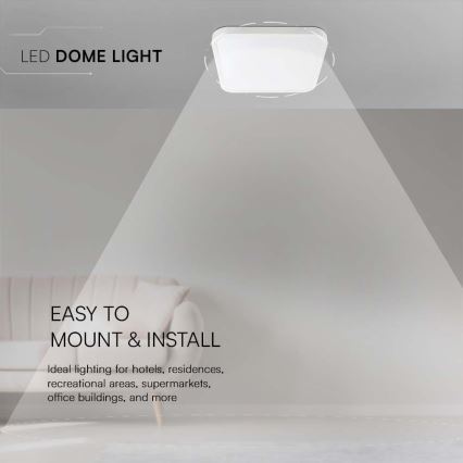 LED-Deckenleuchte für Badezimmer LED/48W/230V 4000K IP44 42x42 cm weiß