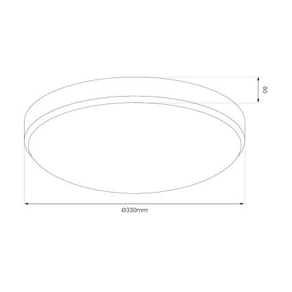 LED-Deckenleuchte für Badezimmer MAYA LED/15W/230V d 33 cm IP44 schwarz