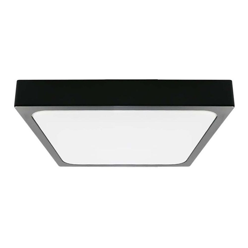 LED-Deckenleuchte für Badezimmer mit Sensor LED/18W/230V 4000K IP44 22,5x22,5 cm schwarz