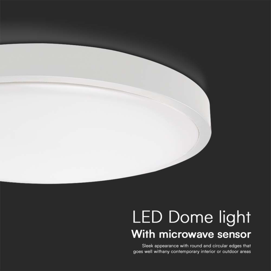 LED-Deckenleuchte für Badezimmer mit Sensor LED/18W/230V 4000K IP44 d 29,5 cm weiß + Fernbedienung