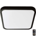 LED-Deckenleuchte für Badezimmer mit Sensor LED/36W/230V 4000K IP44 42x42 cm schwarz + Fernbedienung